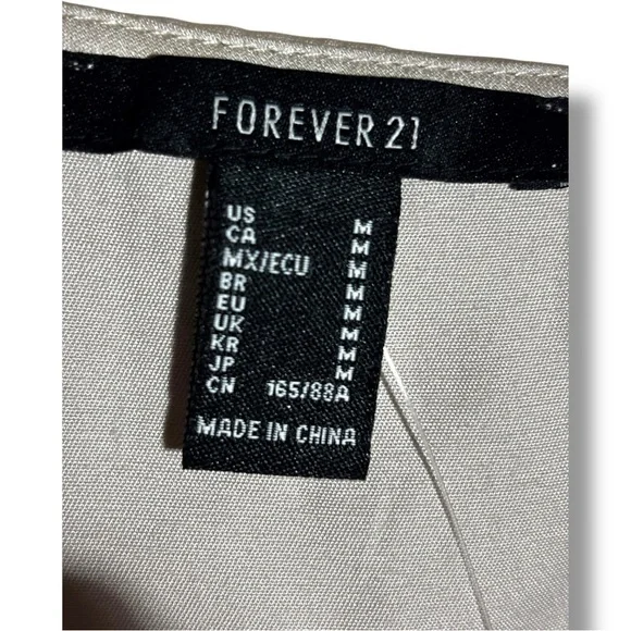 H&M Chic Ivory Satin Skinny Strap Cowl Neck Women's Cropped Camisole Top - Picture 11 of 16